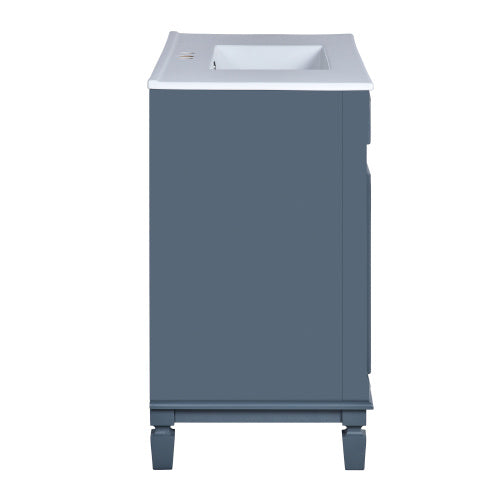 36'' Bathroom Vanity with Top Sink – Modern Storage Cabinet with 2 Soft-Closing Doors & 2 Drawers, Single Sink Vanity