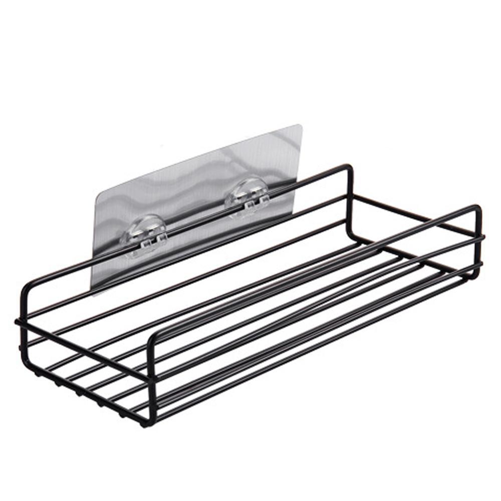 Iron Art Punch-Free Bathroom Shelf – Durable Wrought Iron with Drainage Design