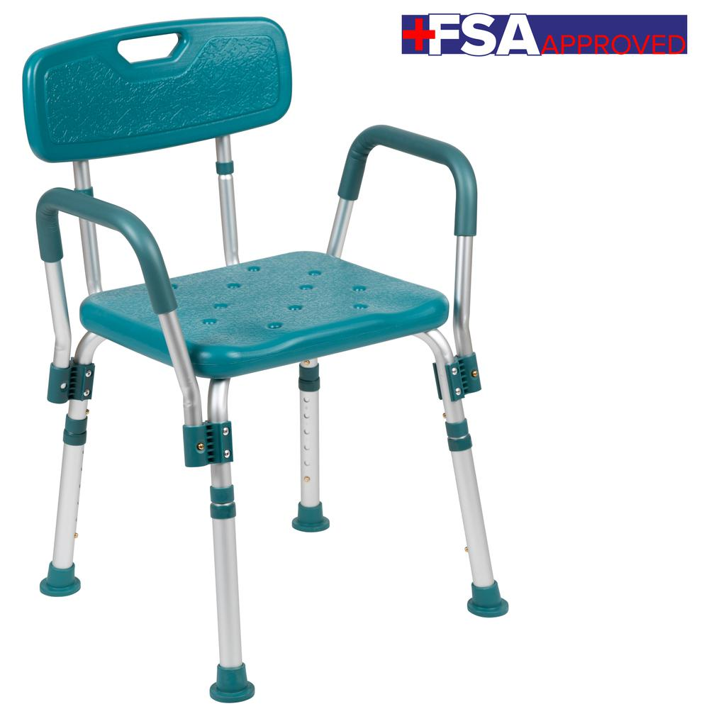Hercules Series Adjustable Bath & Shower Chair – Teal