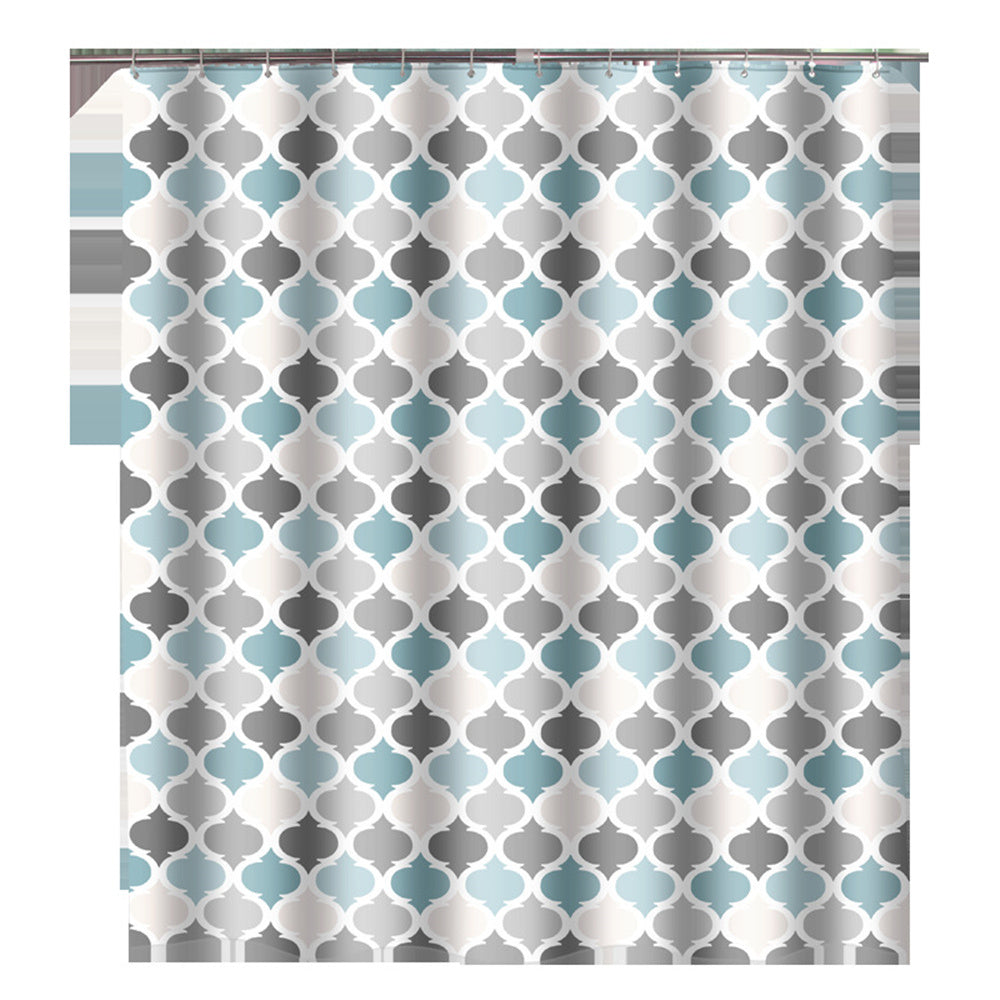 Bathroom Curtain – Polyester Fabric in Color Lantern Design
