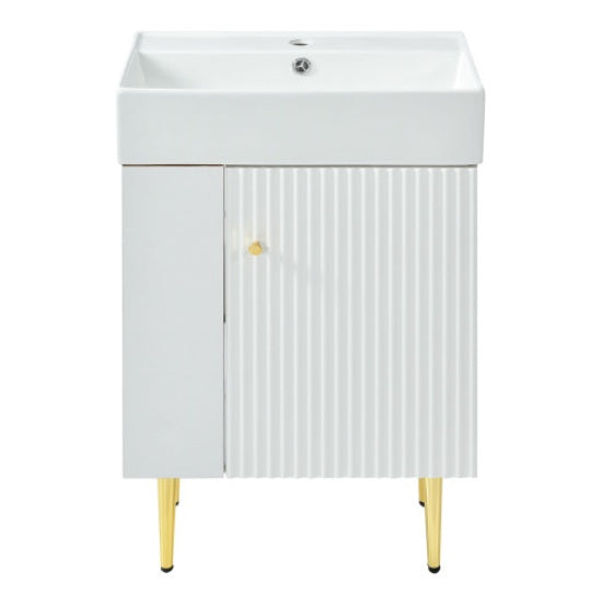 21.6 Inch White Bathroom Vanity
