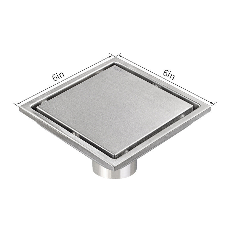 Invisible Floor Drain – 304 Stainless Steel, Deodorizing with Flange or Welded Pipe Options