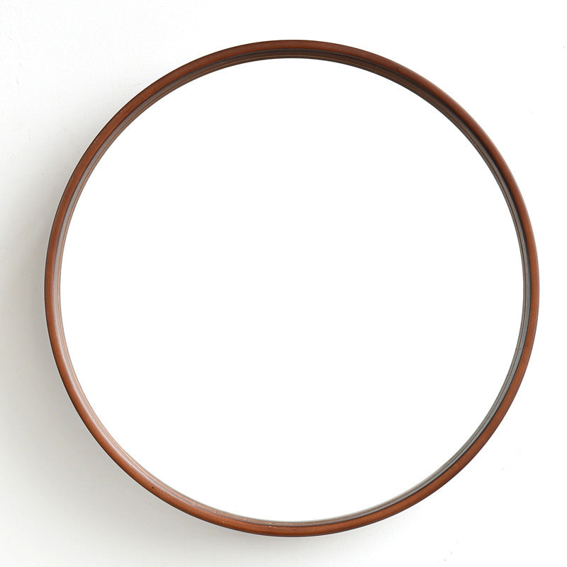 Bathroom Solid Wood Simple Hanging Mirror