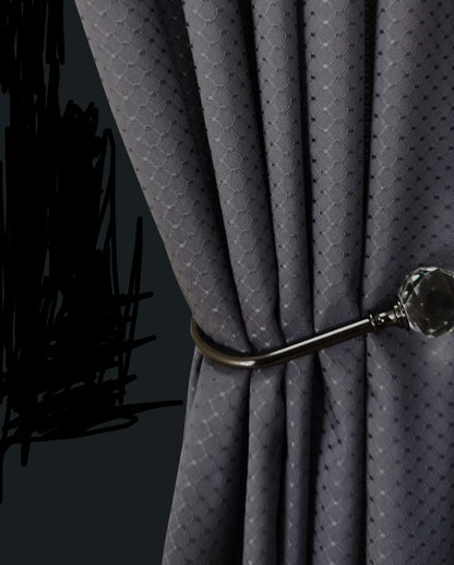 Bathroom Jacquard Shower Curtain – Thickened Polyester with Eco-Friendly Hooks