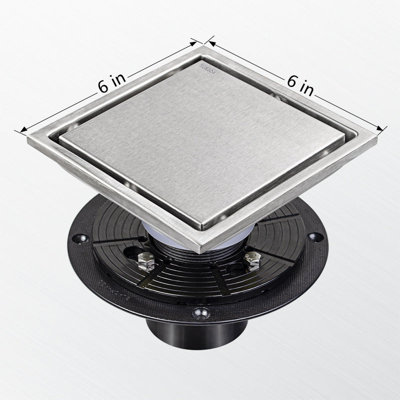Invisible Floor Drain – 304 Stainless Steel, Deodorizing with Flange or Welded Pipe Options