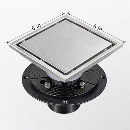 Invisible Floor Drain – 304 Stainless Steel, Deodorizing with Flange or Welded Pipe Options