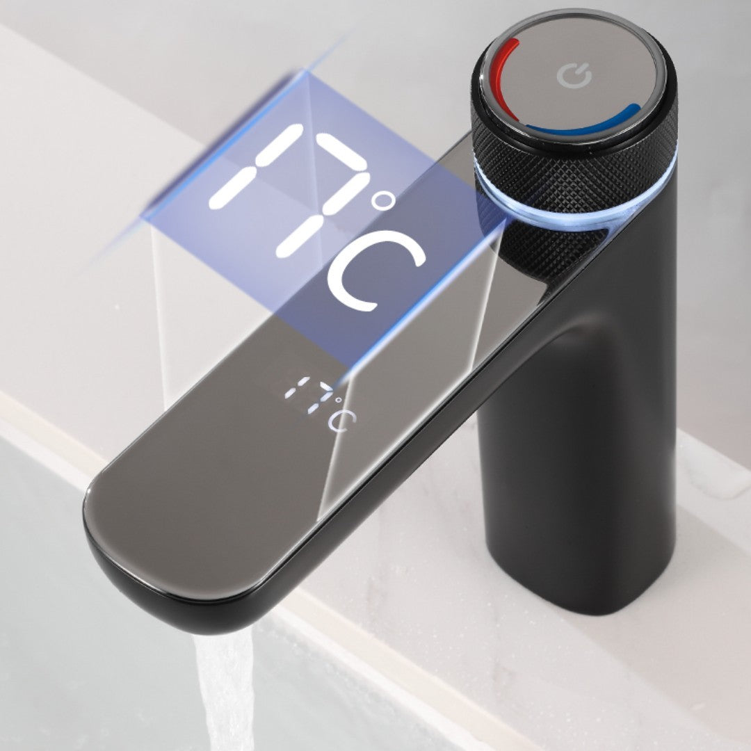 Intelligent Constant Temperature Digital Display Button Hot and Cold Valve with LED Emitting