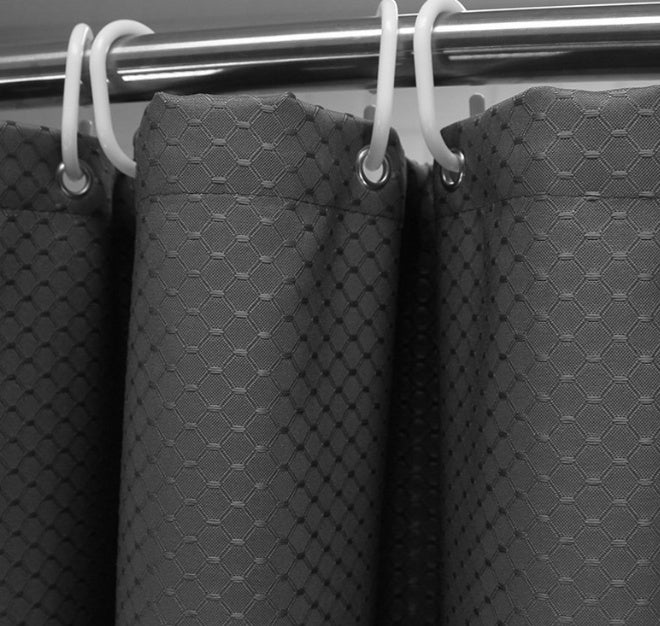 Bathroom Jacquard Shower Curtain – Thickened Polyester with Eco-Friendly Hooks