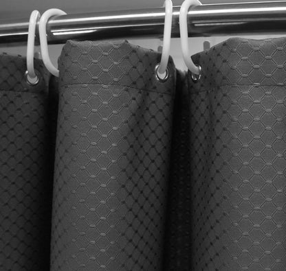Bathroom Jacquard Shower Curtain – Thickened Polyester with Eco-Friendly Hooks