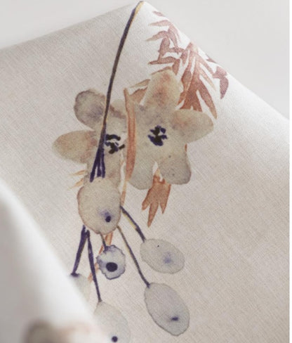 Thickened Free-Punching Polyester Shower Partition Curtain – Floral Pattern, Anti-Mold
