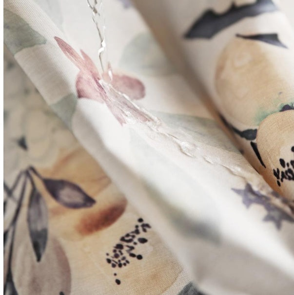 Thickened Free-Punching Polyester Shower Partition Curtain – Floral Pattern, Anti-Mold