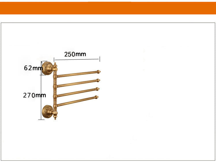 Towel Rack Bathroom Pendant – Copper European Retro Antique