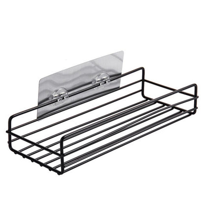 Iron Art Punch-Free Bathroom Shelf – Durable Wrought Iron with Drainage Design