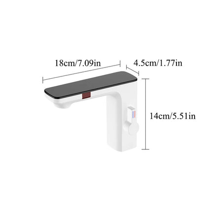 Intelligent Double Induction Basin Faucet – Touchless Modern Design in Chrome, White, or Gun Gray