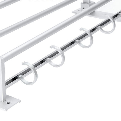 Aluminum Two-Layer Wall-Mounted Bathroom Towel Rack – Practical Storage and Display