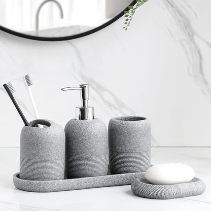 Hotel Bathroom Wash Lotion Bottle Toothbrush Holder Cup Kit Bathroom Supplies