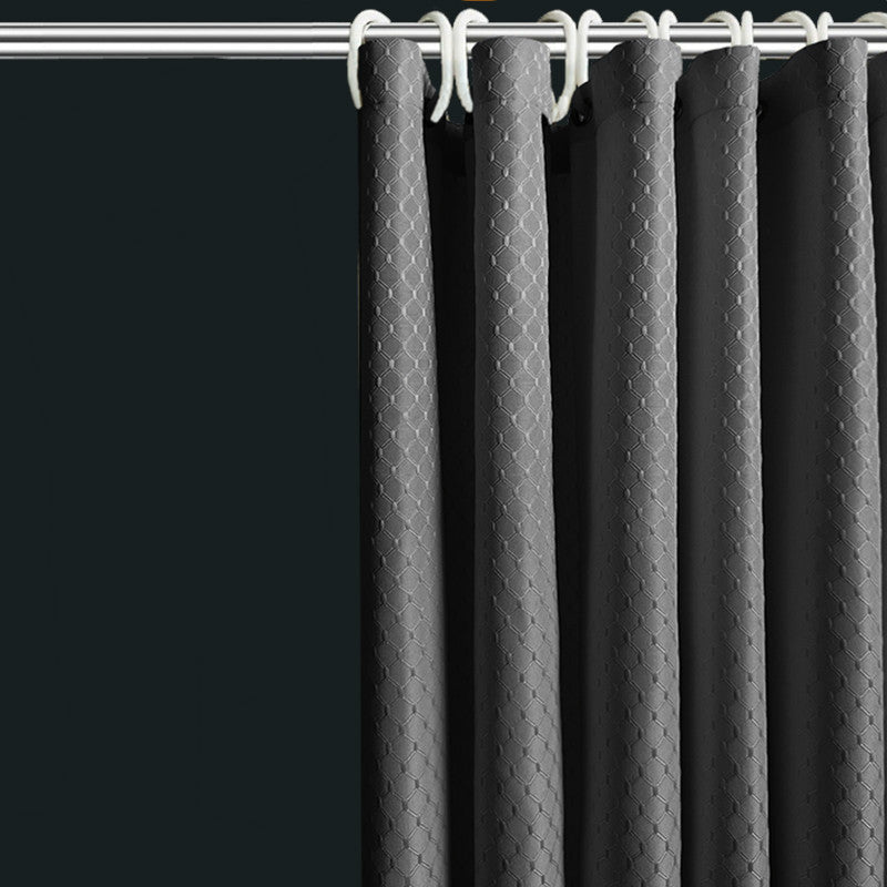 Bathroom Jacquard Shower Curtain – Thickened Polyester with Eco-Friendly Hooks