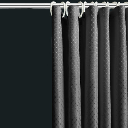 Bathroom Jacquard Shower Curtain – Thickened Polyester with Eco-Friendly Hooks
