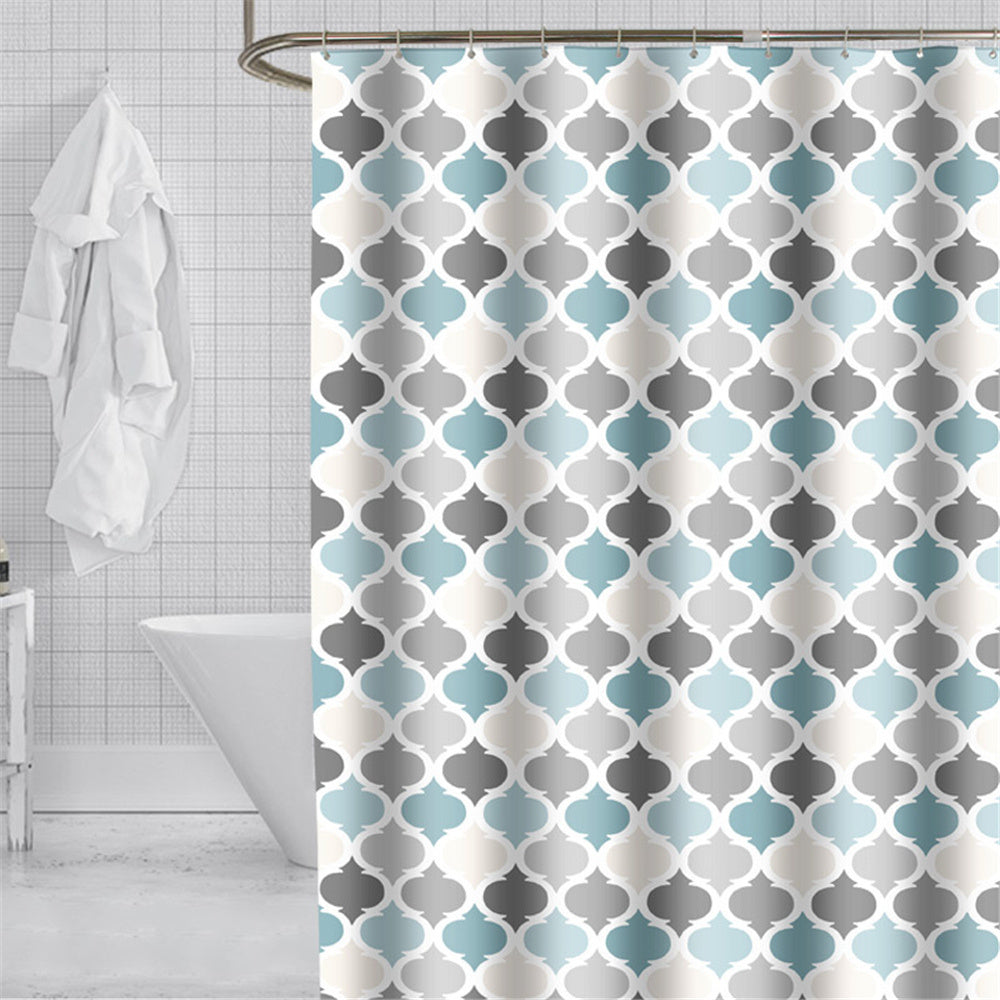 Bathroom Curtain – Polyester Fabric in Color Lantern Design