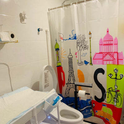 Cartoon-Printed Thickened Bathroom Shower Curtain – Mildew-Proof EVA Material