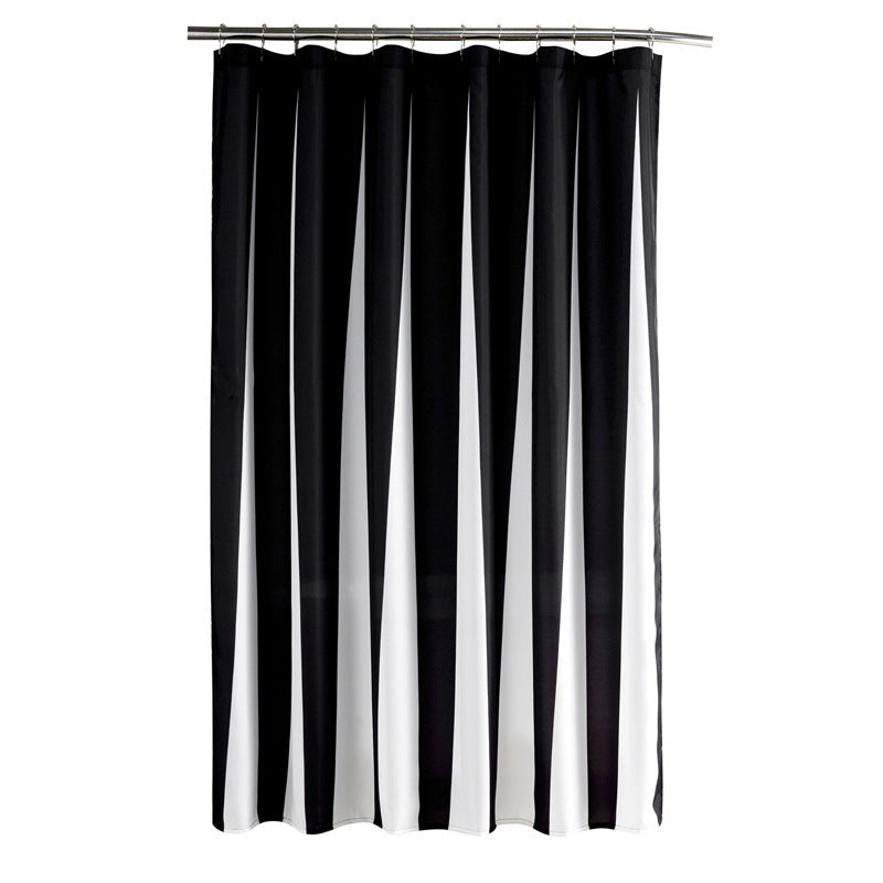 Black and White Keys Printed Shower Curtain – Modern Polyester Fiber