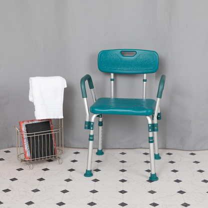 Hercules Series Adjustable Bath & Shower Chair – Teal