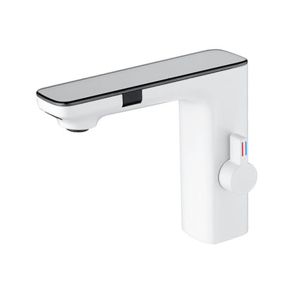 Intelligent Double Induction Basin Faucet – Touchless Modern Design in Chrome, White, or Gun Gray