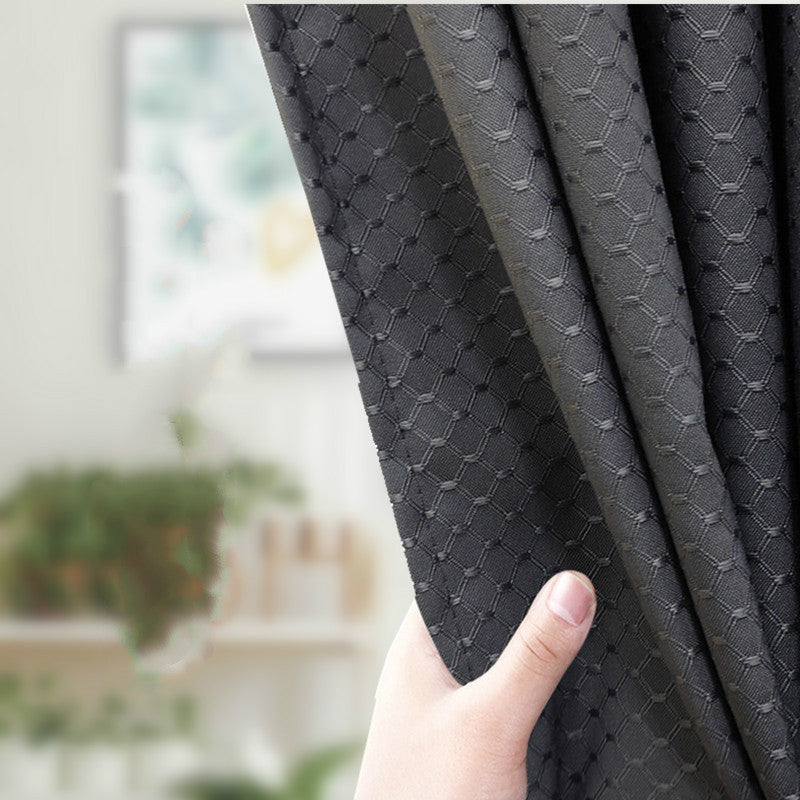 Bathroom Jacquard Shower Curtain – Thickened Polyester with Eco-Friendly Hooks
