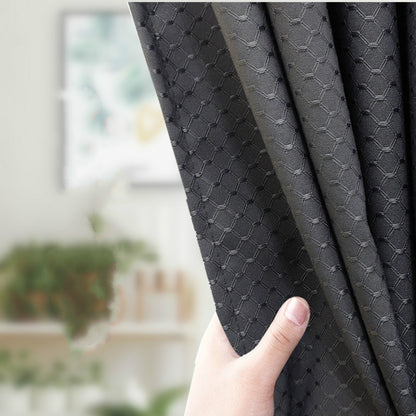 Bathroom Jacquard Shower Curtain – Thickened Polyester with Eco-Friendly Hooks