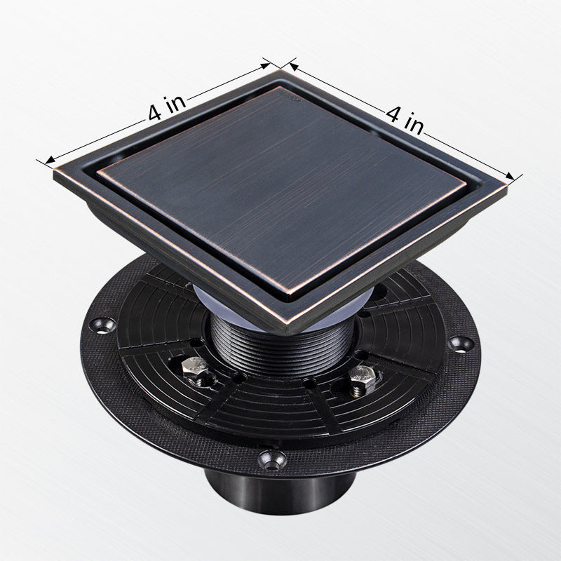 Invisible Floor Drain – 304 Stainless Steel, Deodorizing with Flange or Welded Pipe Options