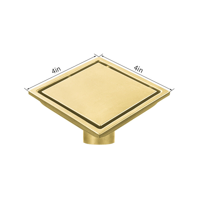 Invisible Floor Drain – 304 Stainless Steel, Deodorizing with Flange or Welded Pipe Options