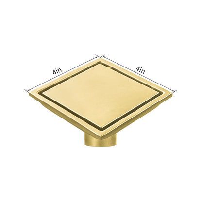 Invisible Floor Drain – 304 Stainless Steel, Deodorizing with Flange or Welded Pipe Options