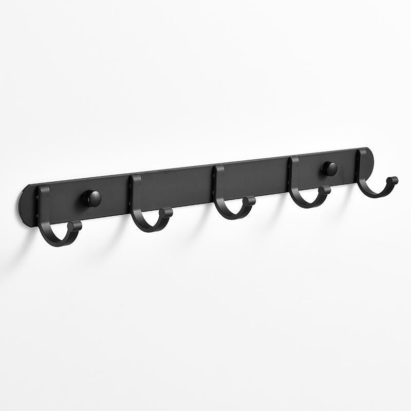 Matte Black Bathroom Storage Rack Set – Alloy, Rust-Resistant, Nail-Free Installation