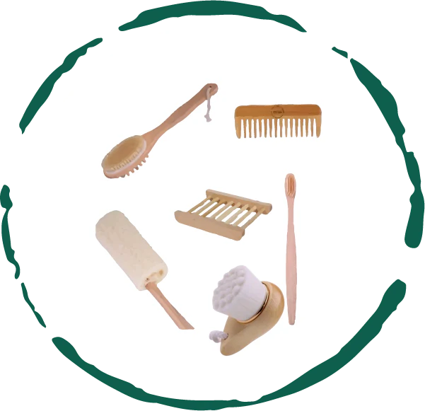 Zero-Waste Bathroom Essentials Bundle – 6-Piece Eco-Friendly Bamboo Accessory Set