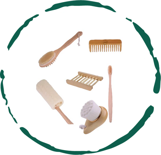 Zero-Waste Bathroom Essentials Bundle – 6-Piece Eco-Friendly Bamboo Accessory Set