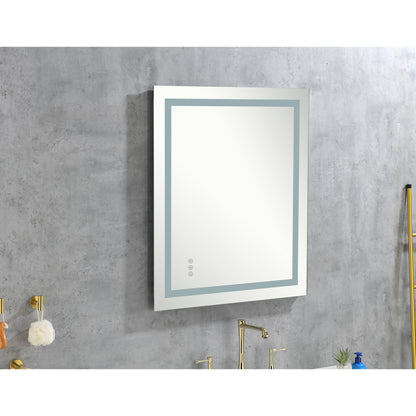 36x28 Inch LED Bathroom Mirror – Front & Backlit, 3-Color Adjustable, Anti-Fog, Memory Function