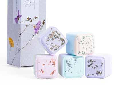 Mixed Scents Shower Steamers Gift Set – 5 Large Fizzies, Cheer Up Aromatherapy Package