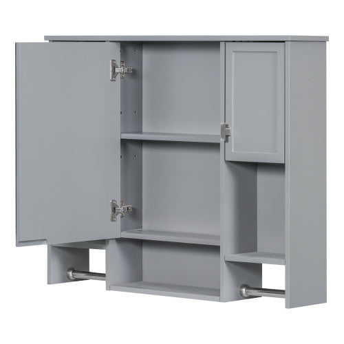 36'' Bathroom Vanity With Top Sink, Modern Mirror Cabinet With Towels Bar, Bathroom Storage Cabinet With 2 Soft Closing Doors And 6 Drawers, Single Sink Bathroom Vanity