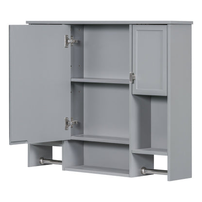 36'' Bathroom Vanity With Top Sink, Modern Mirror Cabinet With Towels Bar, Bathroom Storage Cabinet With 2 Soft Closing Doors And 6 Drawers, Single Sink Bathroom Vanity