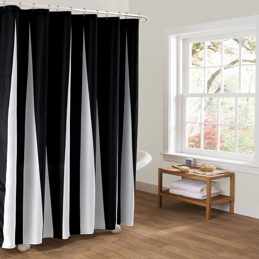 Black and White Keys Printed Shower Curtain – Modern Polyester Fiber