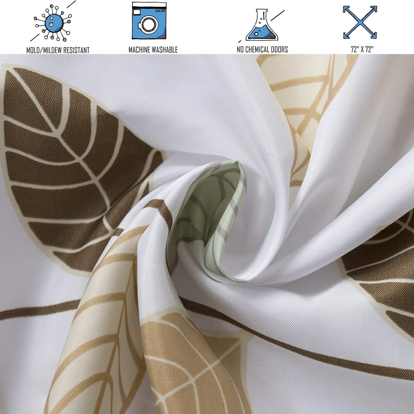 Pastoral Geometric Shower Curtain – Thickened Polyester with Dry-Wet Separation