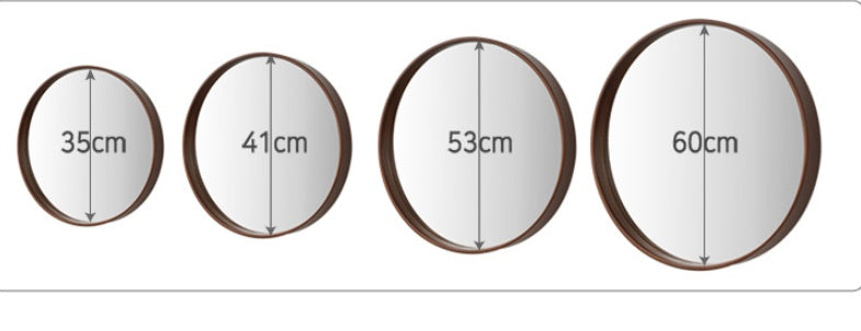 Bathroom Solid Wood Simple Hanging Mirror