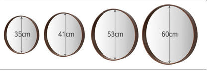 Bathroom Solid Wood Simple Hanging Mirror