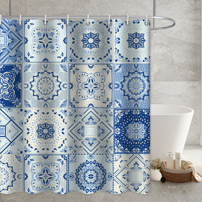Waterproof Polyester Shower Curtain – Customizable American Style