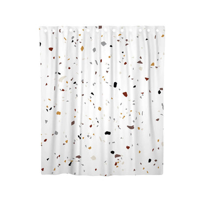 Morandi Terrazzo Shower Curtain – Thickened Waterproof Polyester in Nordic Palette