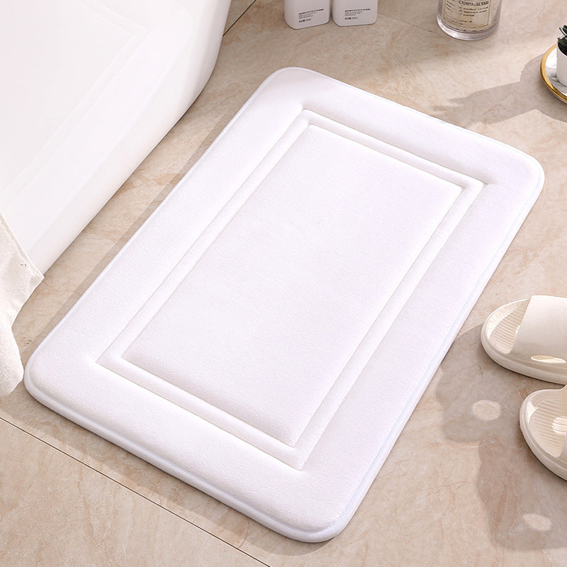 Non-Slip Bathroom & Kitchen Floor Mat – Polyester Fiber with Optional Memory Foam