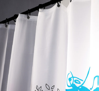 Cartoon-Printed Thickened Bathroom Shower Curtain – Mildew-Proof EVA Material