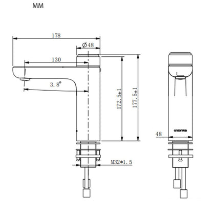 Intelligent Constant Temperature Digital Display Button Hot and Cold Valve with LED Emitting