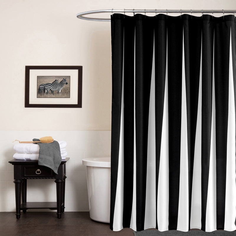 Black and White Keys Printed Shower Curtain – Modern Polyester Fiber