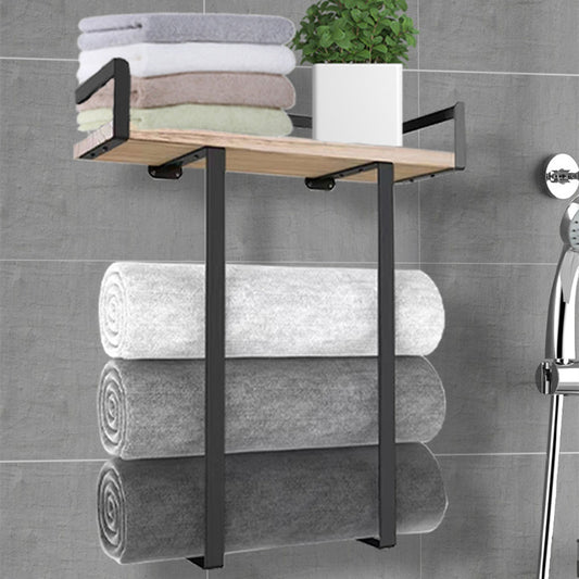 Multi-Layer Hanging Bathroom Towel Rack – Ferroalloy with Modern Minimalist Design